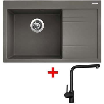 

Sinks RIM 780 L Truffle + Elka černá matná