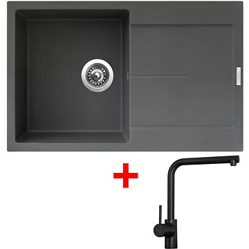 

Sinks ULTIMA 790 Titanium + Elka černá matná