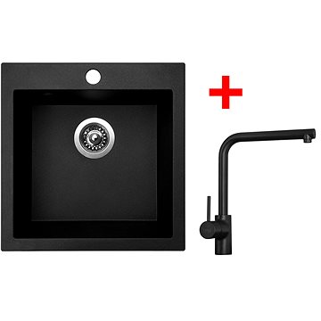 

Sinks VIVA 455 Granblack + Elka černá matná