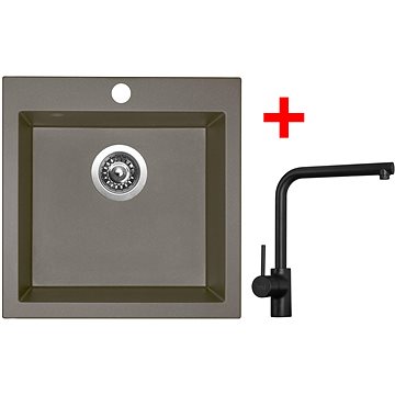

Sinks VIVA 455 Truffle + Elka černá matná