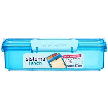 Sistema Krabička na svačinu s 2 oddělenými přihrádkami 975 ml, modrá