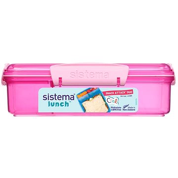 

Sistema Krabička na svačinu s 2 oddělenými přihrádkami 975 ml, růžová
