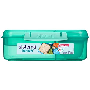 

Sistema Tříkomorová krabička s nádobou na jogurt a 2 tácky 1,65 l, zelená