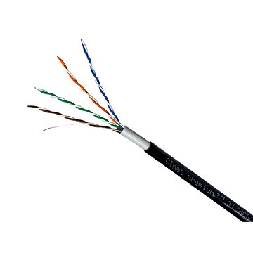 CTnet kabel UTP cat.5e drát PE/PVC venkovní dvouplášť, 305 m