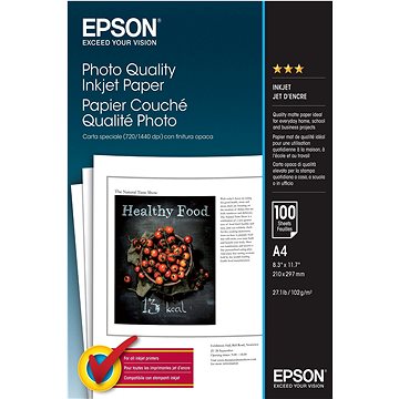 

Epson Photo Quality Inkjet Paper - A4 - 100 listů