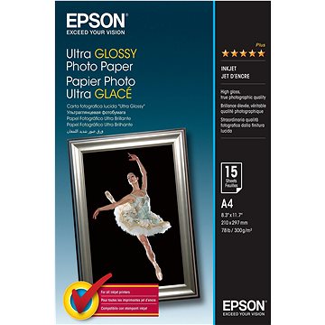 Epson Ultra Glossy Photo Paper - A4 - 15 listů