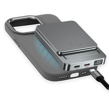 

4smarts Wireless OneStyle with MagSafe compatible case for Apple iPhone 15 Plus, 5000mAh, gray