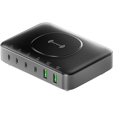 

4smarts 7in1 GaN Charging Station 100W with Wireless black/grey