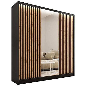 

Nejlevnější nábytek Insular 3D 150 se zrcadlem - černý mat / dub wotan