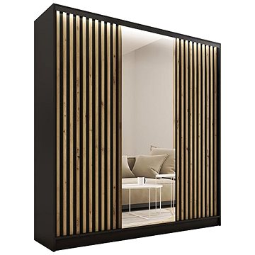 

Nejlevnější nábytek Insular 3D 150 se zrcadlem - černý mat / dub artisan