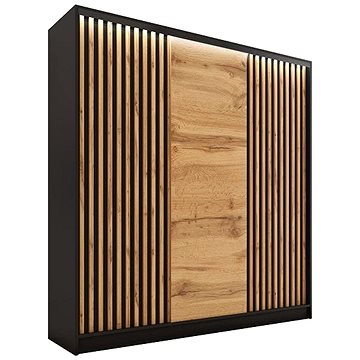 

Nejlevnější nábytek Insular 3D 150 bez zrcadla - černý mat / dub wotan