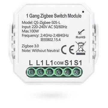 

Smoot ZigBee Switch Module bez nuláku jednokanálový
