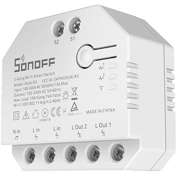 Sonoff Dual Relay Wi-Fi Smart Switch with Power Metering, DUALR3 - WiFi spínač