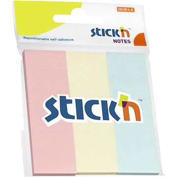 

STICK´N 76 × 25 mm, pastel mix, 3 × 50 lístků