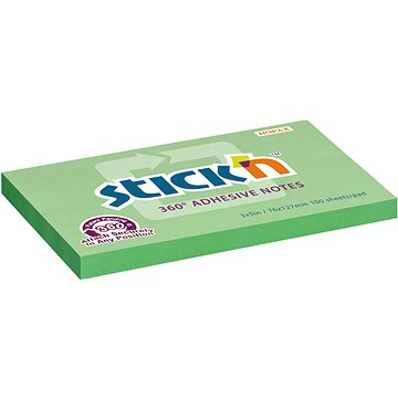 

STICK´N 360°, 76 × 127 mm, zelený, 100 lístků