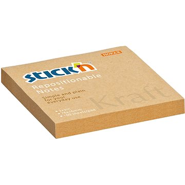 

STICK´N KRAFT, 76 × 76 mm, přír.hnědý, 100 lístků