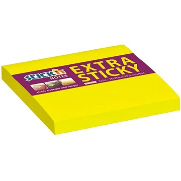

STICK´N EXTRA STICKY, 76 × 76 mm, neon žlutý, 90 lístků