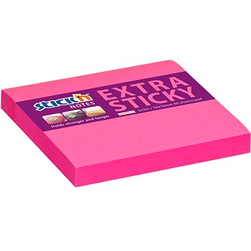 

STICK´N EXTRA STICKY, 76 × 76 mm, neon růžový, 90 lístků