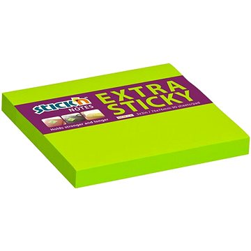 

STICK´N EXTRA STICKY, 76 × 76 mm, neon zelený, 90 lístků