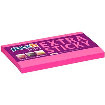STICK´N EXTRA STICKY, 76 × 127 mm, neon růžový, 90 lístků