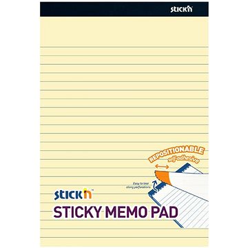 

STICK´N 254 × 178 mm, žlutý linkovaný, 50 listů