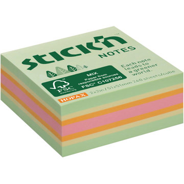 

STICK'N BY HOPAX FSC 51 x 51 mm, 240 lístků, lesní mix