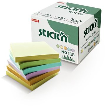 

STICK'N BY HOPAX FSC 76 x 76 mm, 6 x 100 lístků, mix pastelových barev