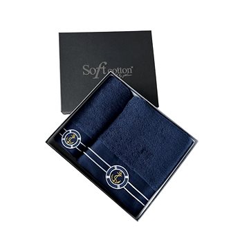 

Soft Cotton - Dárková sada ručník a osuška Marine Man, 2 ks, tmavě modrá