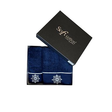 

Soft Cotton - Dárková sada ručník a osuška Marine Lady, 2 ks, tmavě modrá