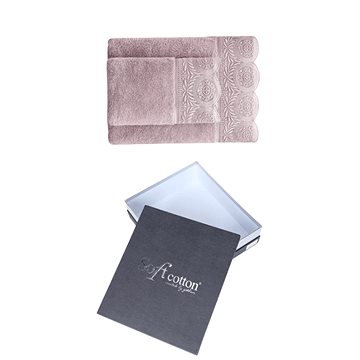 

Soft Cotton - Dárková sada ručník a osuška Queen, 2 ks, fialová - lila