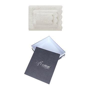 

Soft Cotton - Dárkové balení ručníků a osušky Silvia, 3 ks, smetanová