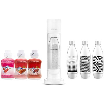 

SodaStream Gaia White + Lahev TriPack + MALINA, JAHODA, ZAHRADNÍ OVOCE
