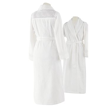 

Soft Cotton Dámský elegantní župan Queen v dárkovém balení, smetanová, XL