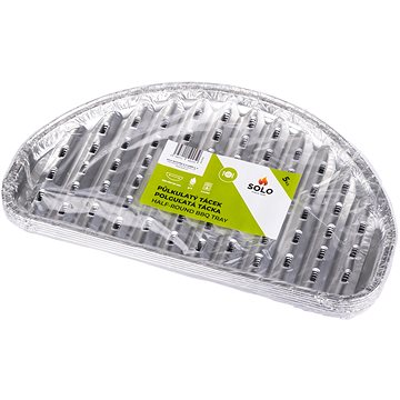 

SOLO Půlkulatý BBQ tray 326*192*20 mm / 5ks s otvory