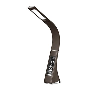 

Solight LED stolní lampička s displejem, 6W, 4100K, kůže, hnědá