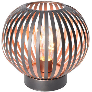 

Solight Kovová lucerna se žárovkou micro LED, teplá bílá, měděná, 3 × AA, 19 cm