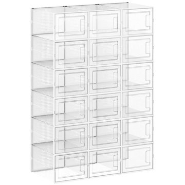 

Songmics Boxy na boty Petry, bílé 18 boxů