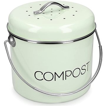 

Sortland Nordic Kompostér do kuchyně, 5 l, kovový - mátově zelený