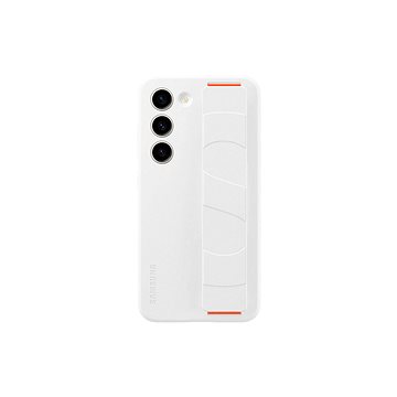 

Samsung Galaxy S23 Silikonový zadní kryt s poutkem bílý