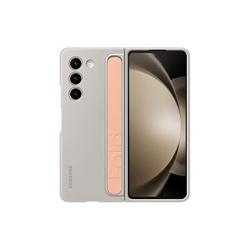 

Samsung Galaxy Z Fold5 Ochranný kryt se stojánkem a poutkem Světle šedý