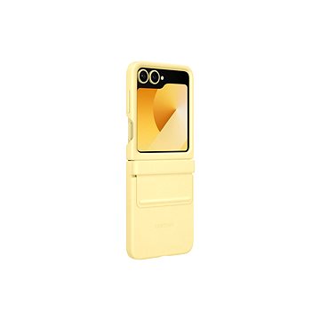 

Samsung Galaxy Z Flip6 Ochranný kryt z veganské kůže Yellow