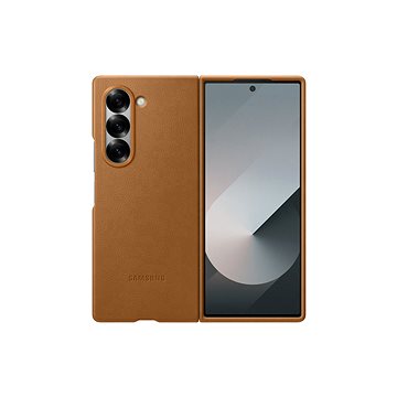 

Samsung Galaxy Z Fold6 Ochranný kryt z veganské kůže Brown