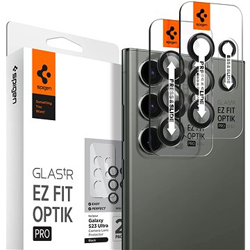 

Spigen Glass EZ Fit Optik Pro 2 Pack Black Samsung Galaxy S23 Ultra