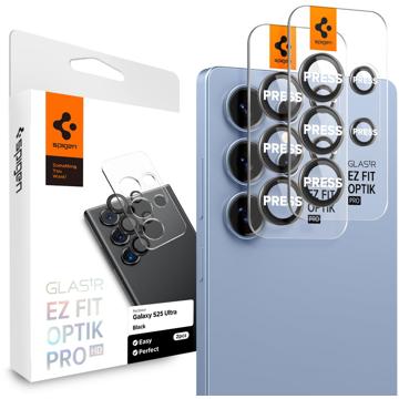 

Spigen Glass tR EZ Fit Optik Pro HD 2 Pack Black Samsung Galaxy S25 Ultra