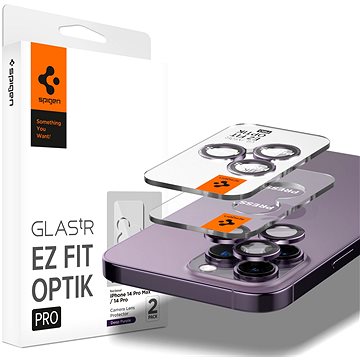 

Spigen Glass EZ Fit Optik Pro 2 Pack Deep Purple iPhone 14 Pro/iPhone 14 Pro Max