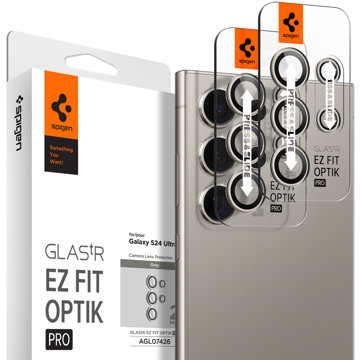

Spigen Glass tR EZ Fit Optik Pro 2 Pack Gray Samsung Galaxy S24 Ultra
