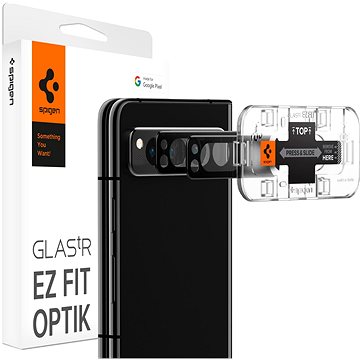 Spigen Glass EZ Fit Optik Pro 2 Pack Black Google Pixel Fold