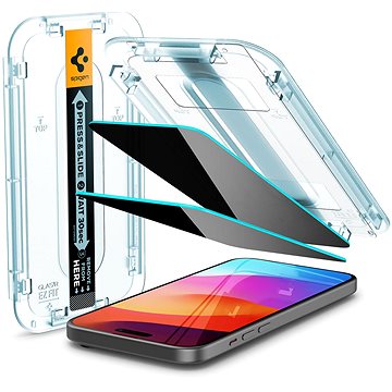 

Spigen Glass tR EZ Fit (Privacy) 2 Pack Transparency iPhone 16/15