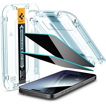 

Spigen Glass tR EZ Fit (Privacy) 2 Pack Transparency iPhone 15 Pro Max