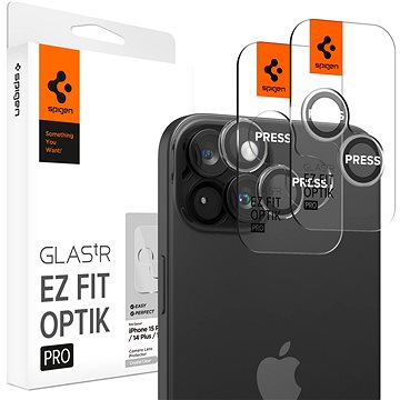 

Spigen Glass tR EZ Fit Optik Pro 2 Pack Crystal Clear iPhone 15/15 Plus/14/14 Plus